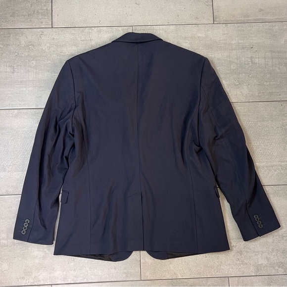 Express Performance Navy Blue Slim Sport Coat Size 44R - Picture 5 of 11